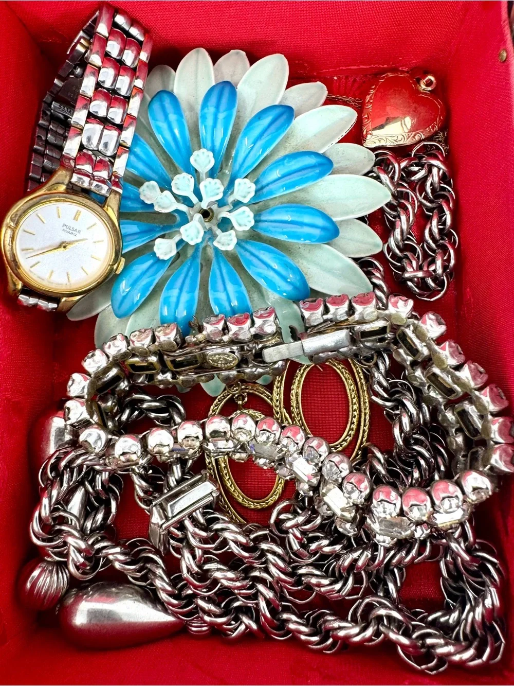 Vintage Deco-page “Empress & Ladies in Waiting” Estate Lot Jewelry Box Bundle